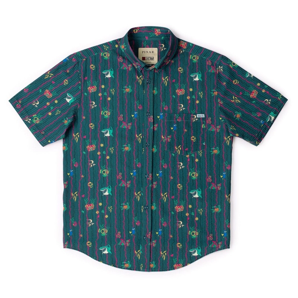 Disney and Pixar Finding Nemo "Shark Bait’s Buds" – Stretch Seersucker Shirt